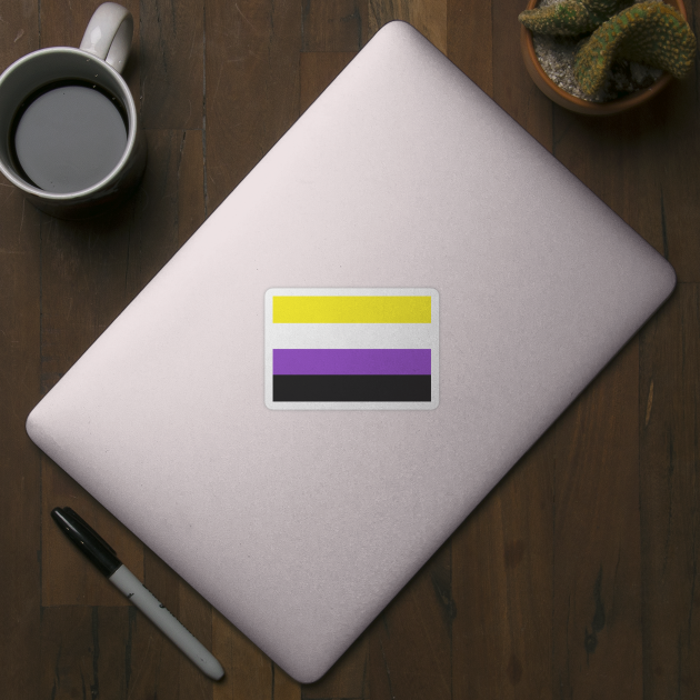Seamless Repeating Non-Binary Pride Flag Pattern by LiveLoudGraphics